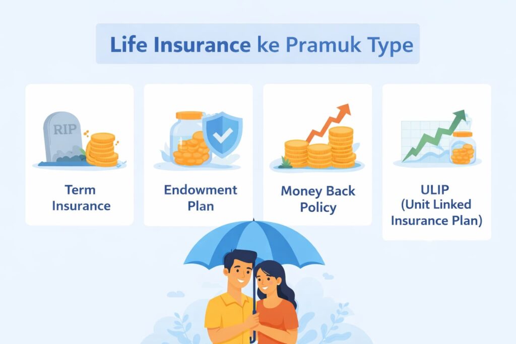 Life insurance types chart banner